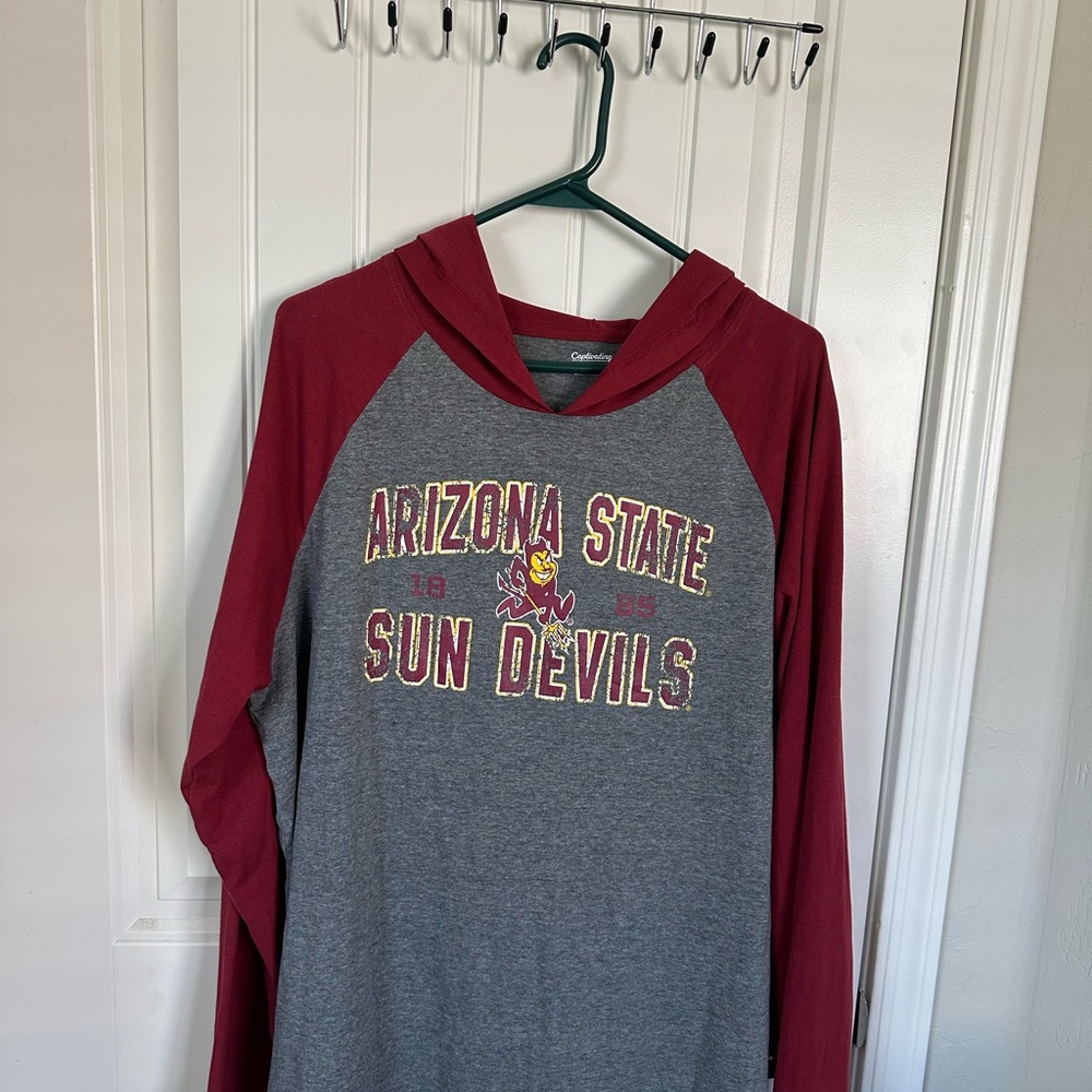 Arizona State Sun Devils Women's Long Sleeve Top - Gray and Red